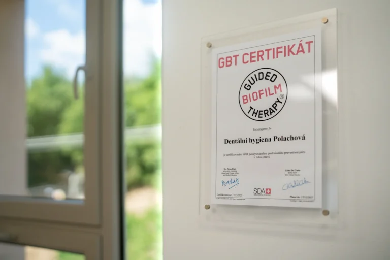 Certifikát GBT pro šetrnou dentální hygienu